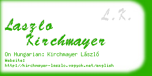 laszlo kirchmayer business card