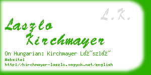 laszlo kirchmayer business card